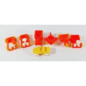 Vintage Fisher Price Little People Little Riders Lot of 7 Plane train skateboard